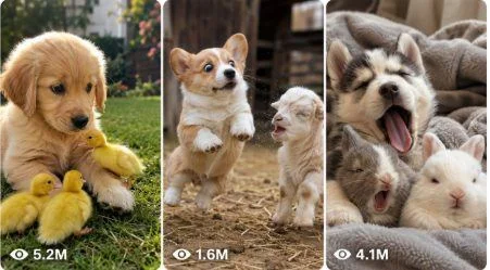 Viral Puppy & Baby Animal Reaction reference image